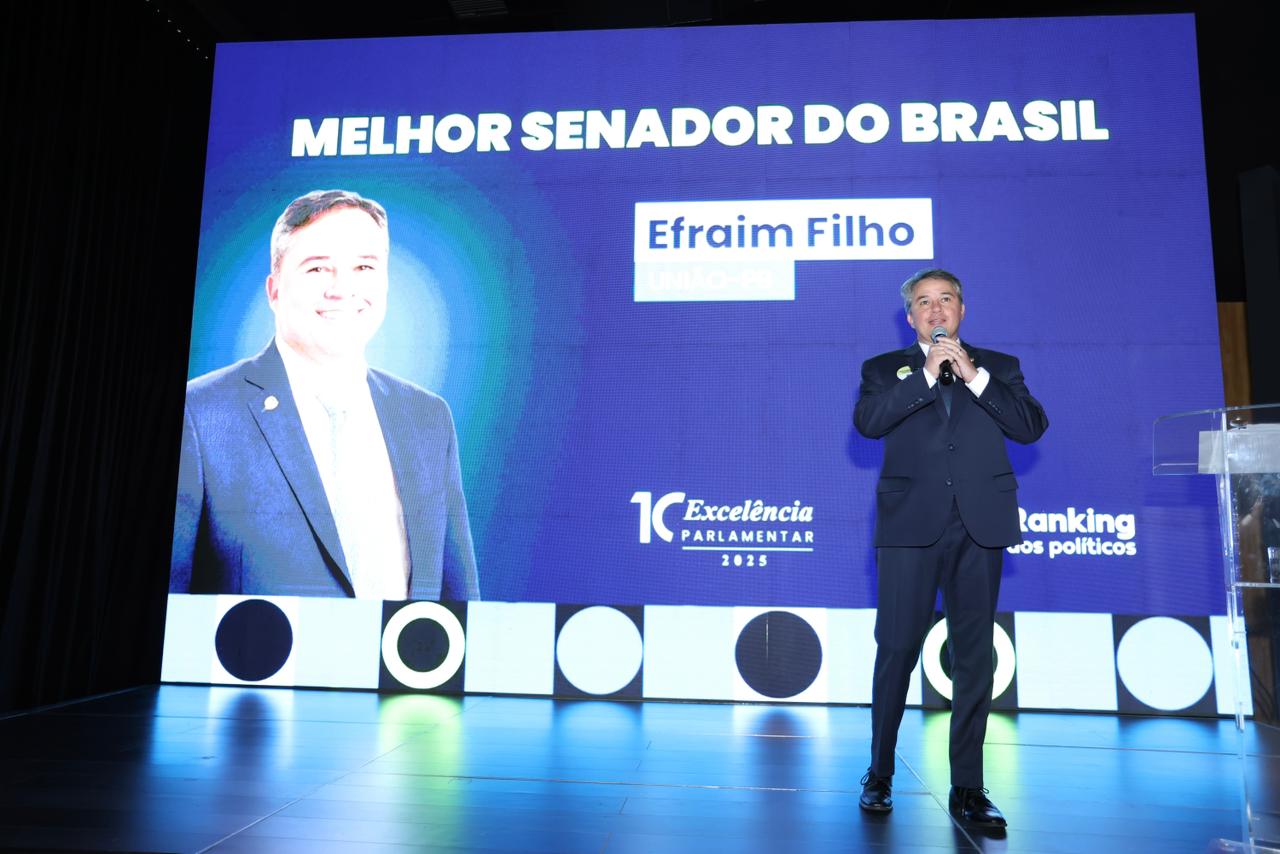 Efraim Filho é eleito Melhor Senador do Brasil 2025 pelo Ranking dos Políticos